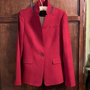 J CREW REGENT BLAZER IN DEEP BARN RED SIZE 8 TALL